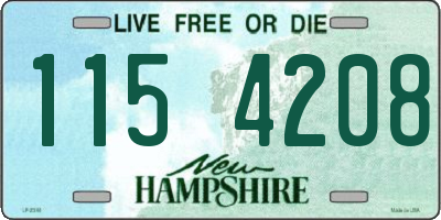 NH license plate 1154208
