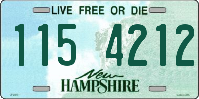 NH license plate 1154212