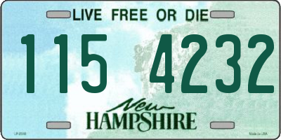 NH license plate 1154232