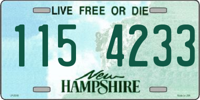 NH license plate 1154233