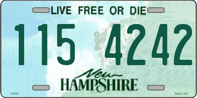 NH license plate 1154242