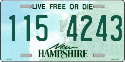 NH license plate 1154243