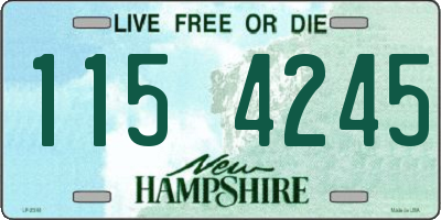 NH license plate 1154245
