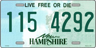 NH license plate 1154292