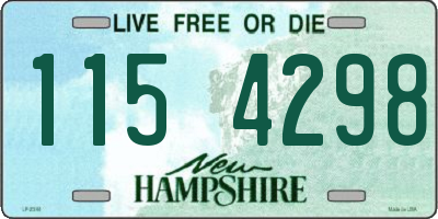 NH license plate 1154298