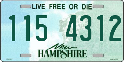 NH license plate 1154312