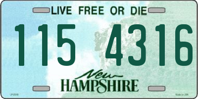 NH license plate 1154316
