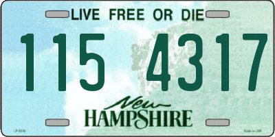 NH license plate 1154317