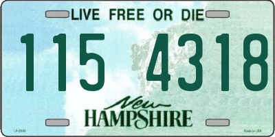 NH license plate 1154318