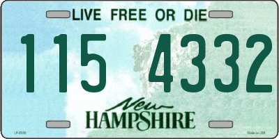 NH license plate 1154332