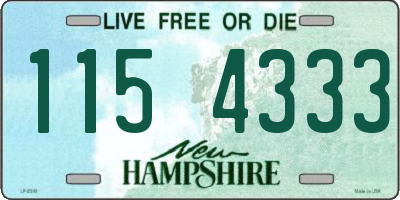NH license plate 1154333