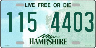 NH license plate 1154403