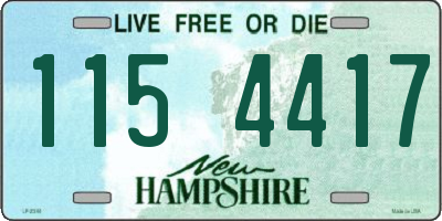 NH license plate 1154417