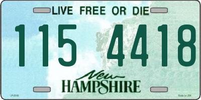 NH license plate 1154418