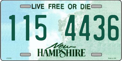 NH license plate 1154436