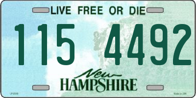 NH license plate 1154492