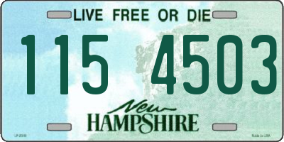 NH license plate 1154503
