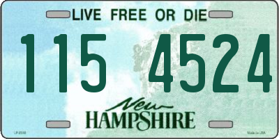 NH license plate 1154524