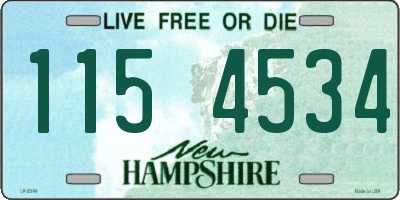 NH license plate 1154534