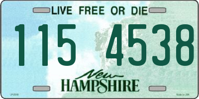 NH license plate 1154538