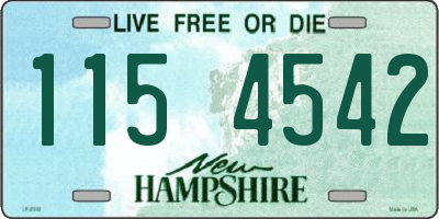 NH license plate 1154542