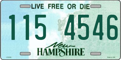 NH license plate 1154546