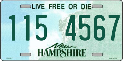 NH license plate 1154567