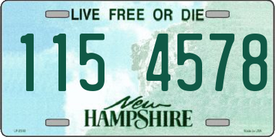 NH license plate 1154578