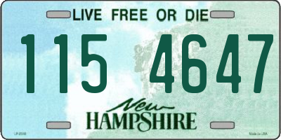 NH license plate 1154647