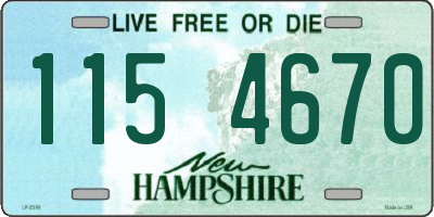 NH license plate 1154670