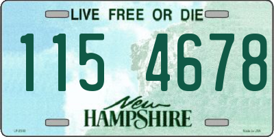 NH license plate 1154678