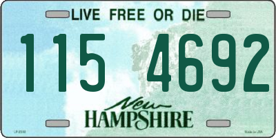 NH license plate 1154692