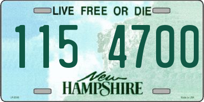NH license plate 1154700