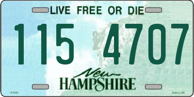 NH license plate 1154707