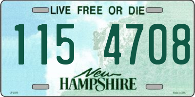 NH license plate 1154708