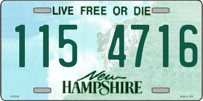 NH license plate 1154716