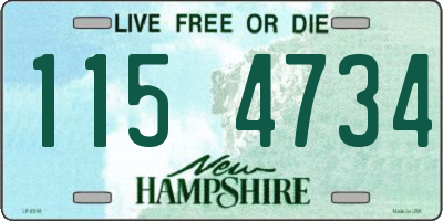 NH license plate 1154734