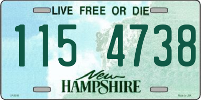 NH license plate 1154738
