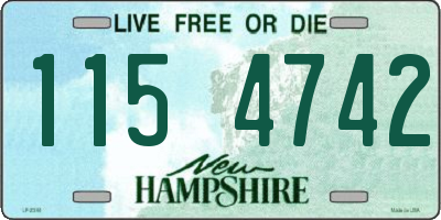 NH license plate 1154742