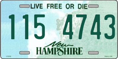NH license plate 1154743