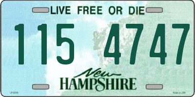 NH license plate 1154747