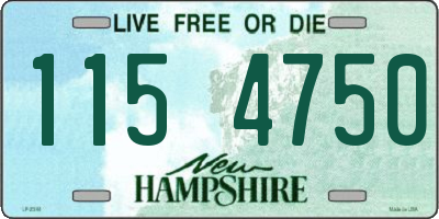 NH license plate 1154750