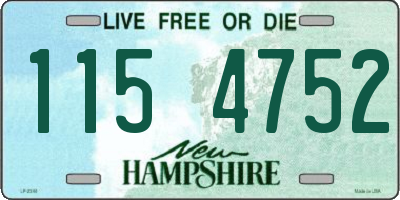 NH license plate 1154752