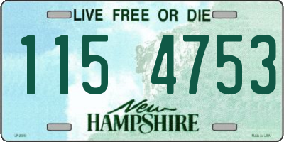 NH license plate 1154753