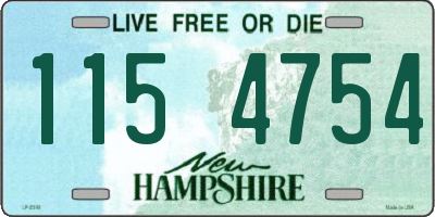 NH license plate 1154754