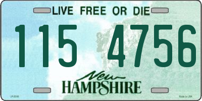 NH license plate 1154756