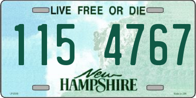 NH license plate 1154767
