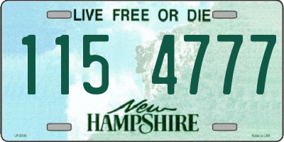 NH license plate 1154777