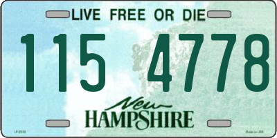 NH license plate 1154778