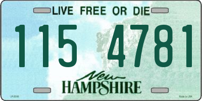 NH license plate 1154781